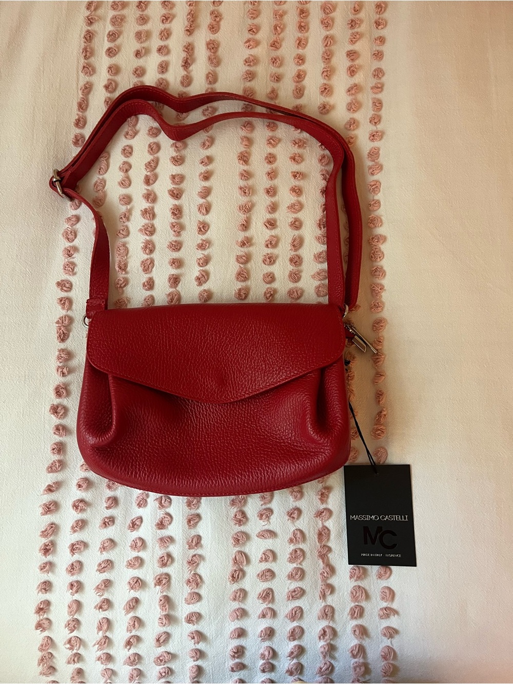 Red Leather Crossbody Bag